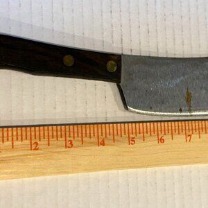 Vintage Meat Cleaver with wood handle manufacturer is unknown